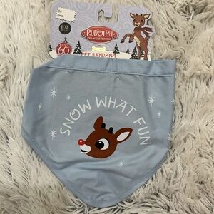 Rudolph the red nosed Reindeer Large/XL pet bandana 15-18”
